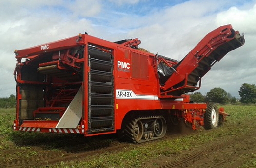 PMC's new AR-4BX self-propelled potato harvester.