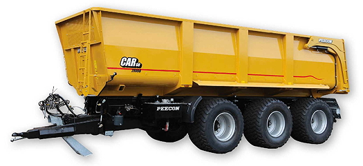 Peecon's tri-axle Cargo trailers have capacities of up to 26.1 cubic metres or 28 tonnes.