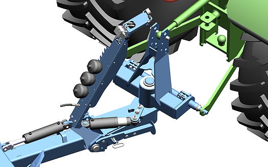 Pull point adjustment on Lemken's Diamant plough.