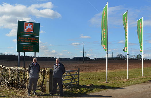 Steve Clark and Simon Brown declare Orchard Farm well and truly open.