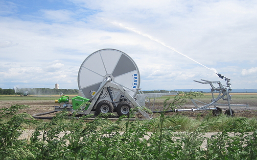 The Rainstar 55 XL can be operated with a selection of Bauer irrigation guns and sprinkler booms.