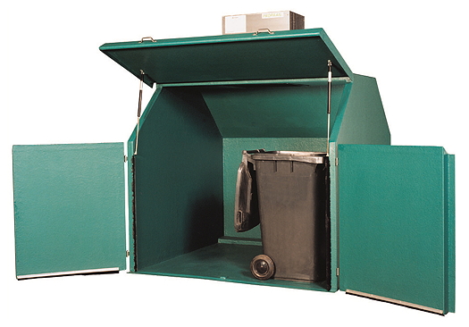 The Euratainer 4HM is designed to hold four standard wheelie bins and to keep the contents at about 6C.