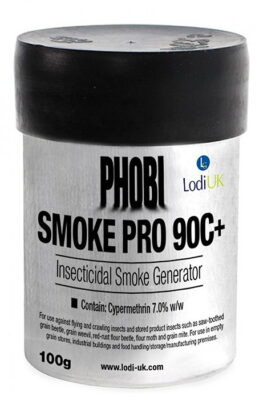 Phobi Smoke Pro 90C+ can be usd to trat shed of up to 600 cubic metres in volume