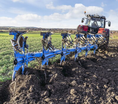 The Lemken Juwel 10 mounted reversible plough with OptiStone overload protection