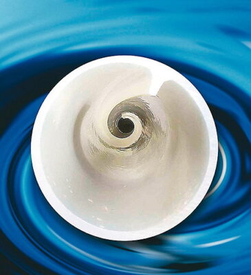 The patented MixPipe spiral profile used by Weda ensures the correct consistency of the substrate mix remains constant even in complex pipe systems