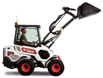 Bobcat's L28 has a telescoping lift arm that extends the lifting height and reach