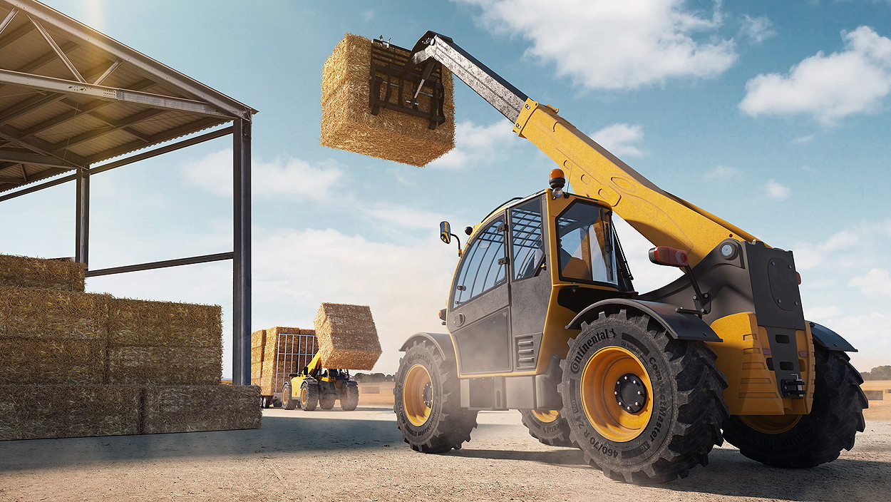 Continental has launched the CompactMaster AG, a new telehandler and skid-steer loader tyre