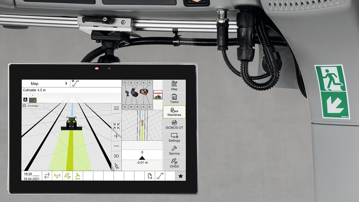 The new Claas Cemis 1200 has a 12-inch multi-touch screen