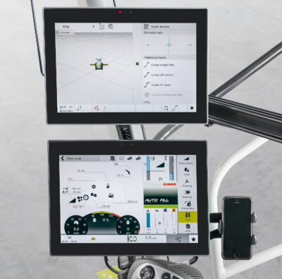 Cemis 1200 terminals can be used as a Universal Terminal (ISO-UT) for ISObus compatible implements and ready for use with the ISO-TC Basic task management function out of the box as standard