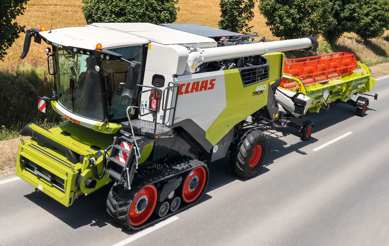 An unprecedented six models in the new Claas Trion range are available with the Terra Trac system