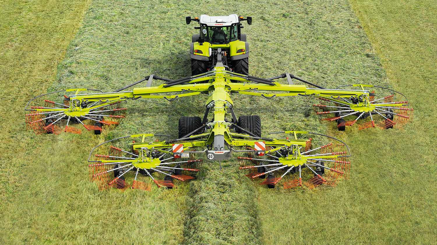 The 2022 four-rotor Claas Liner range offers working widths up to 15.0m