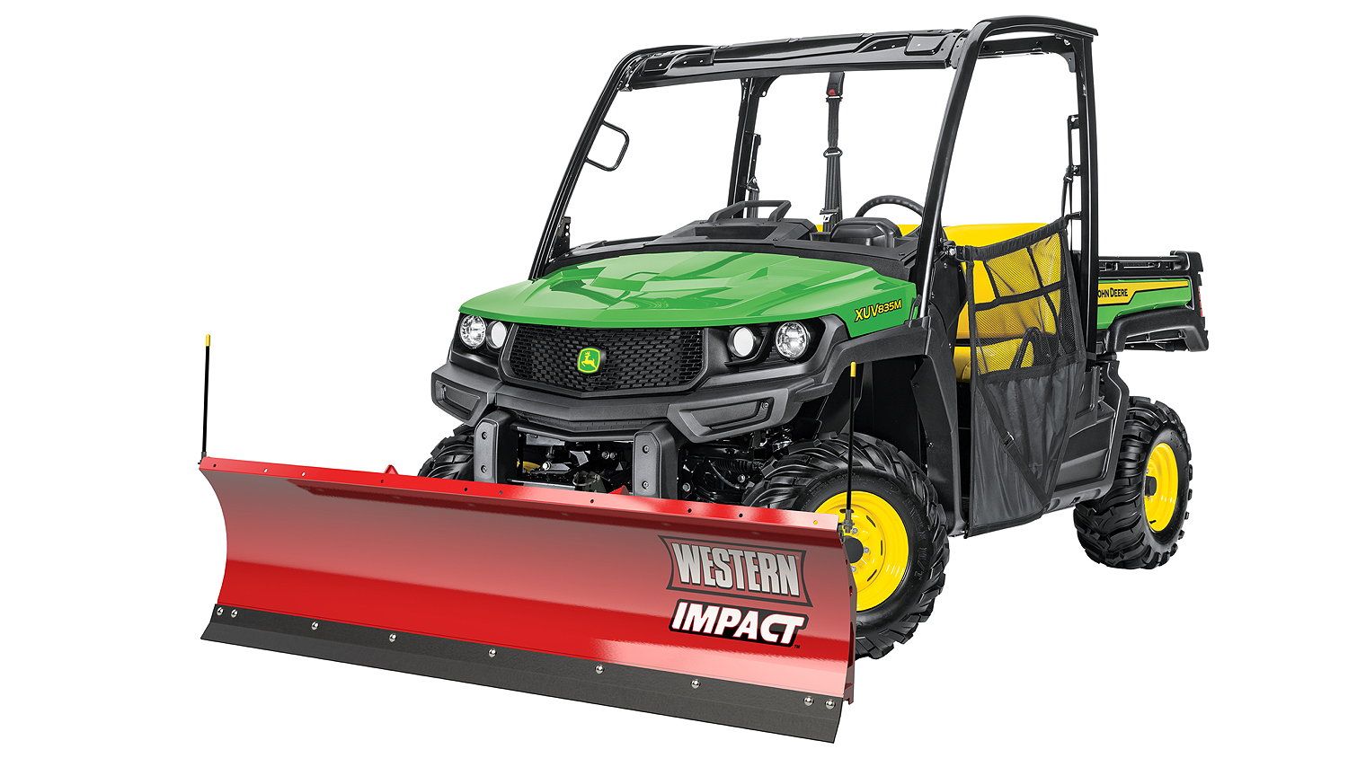 The new 1.82m Western Impact snow blade for the John Deere Gator