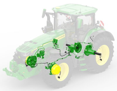 The new CTIS can be easily adjusted using the John Deere 8R's CommandCenter display