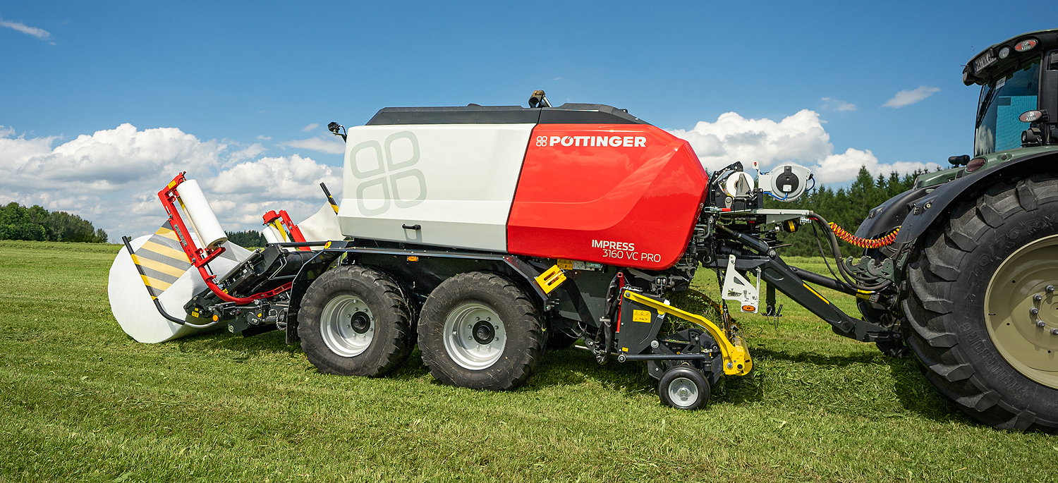 The Pöttinger Impress 3160VC Pro combination baler/wrapper