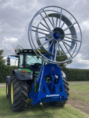 When raised for transport, the Wagtail leaves the tractor drawbar available for other implements such as trailed hose reeler or pump trailer