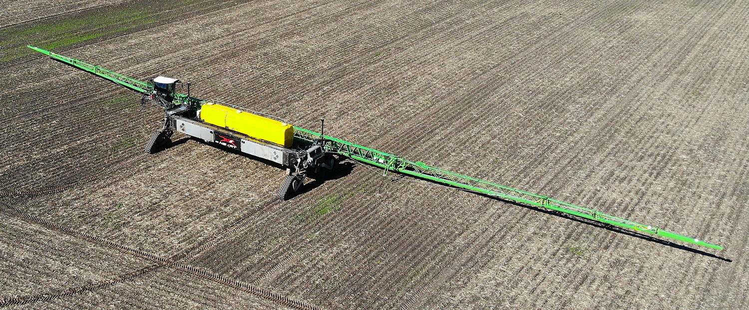 The Nexat revolution sprayer module is built by Damann and has a 70m boom