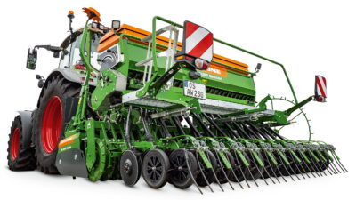 Amazone's TwinTec double-disc coulter can be loaded with a maximum pressure of 40kg