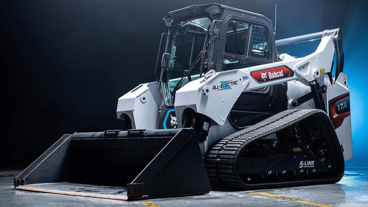 Bobcat unveiled its all-electric T7X compact tracked loader at CES 2022