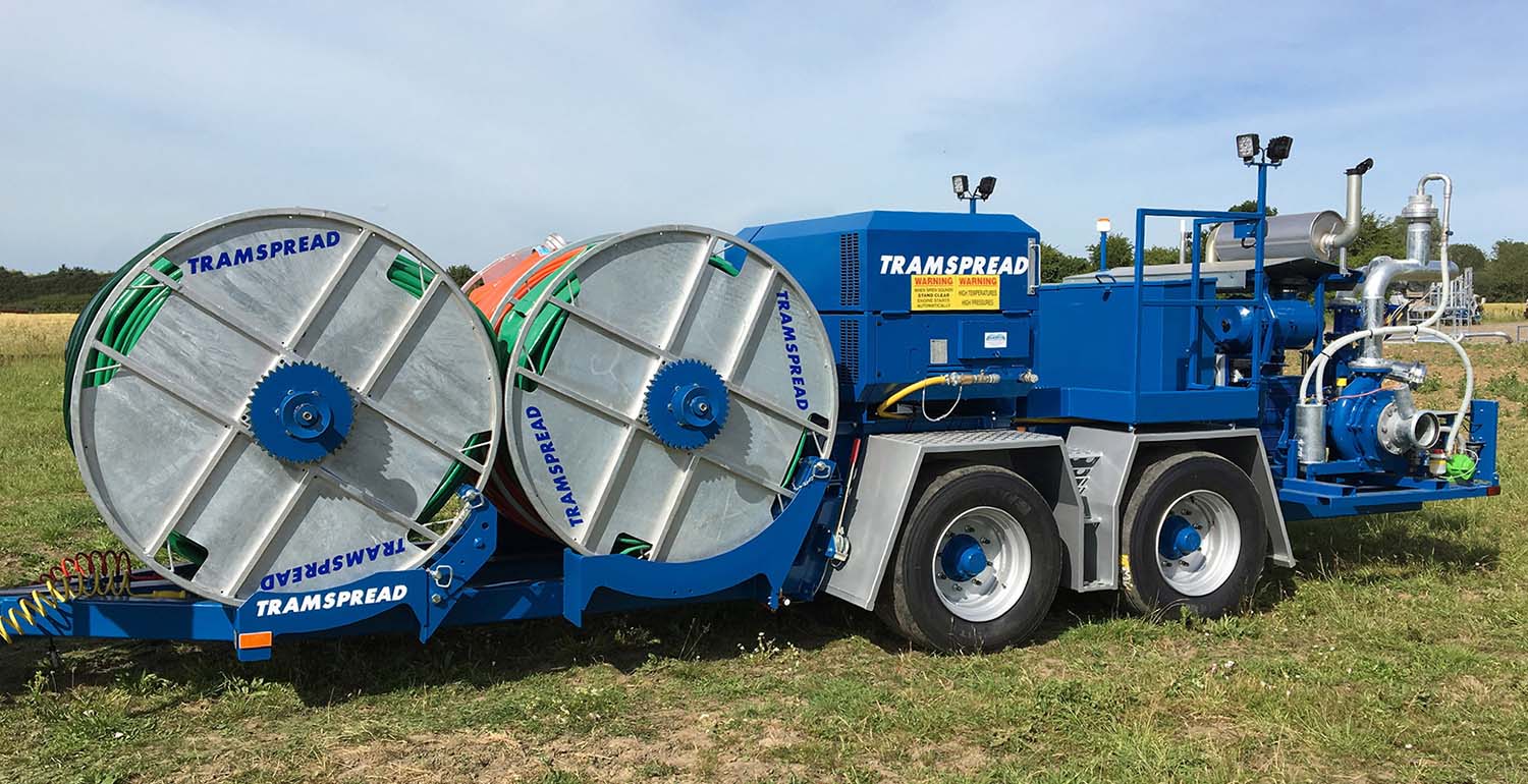 Tramspread's current twin-axle contractor trailer