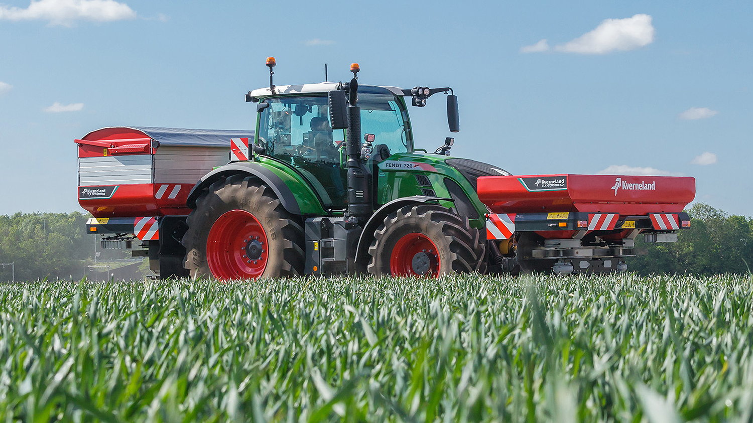 Kverneland's Exact weigh-cell fertiliser spreaders can now be used on the front linkage