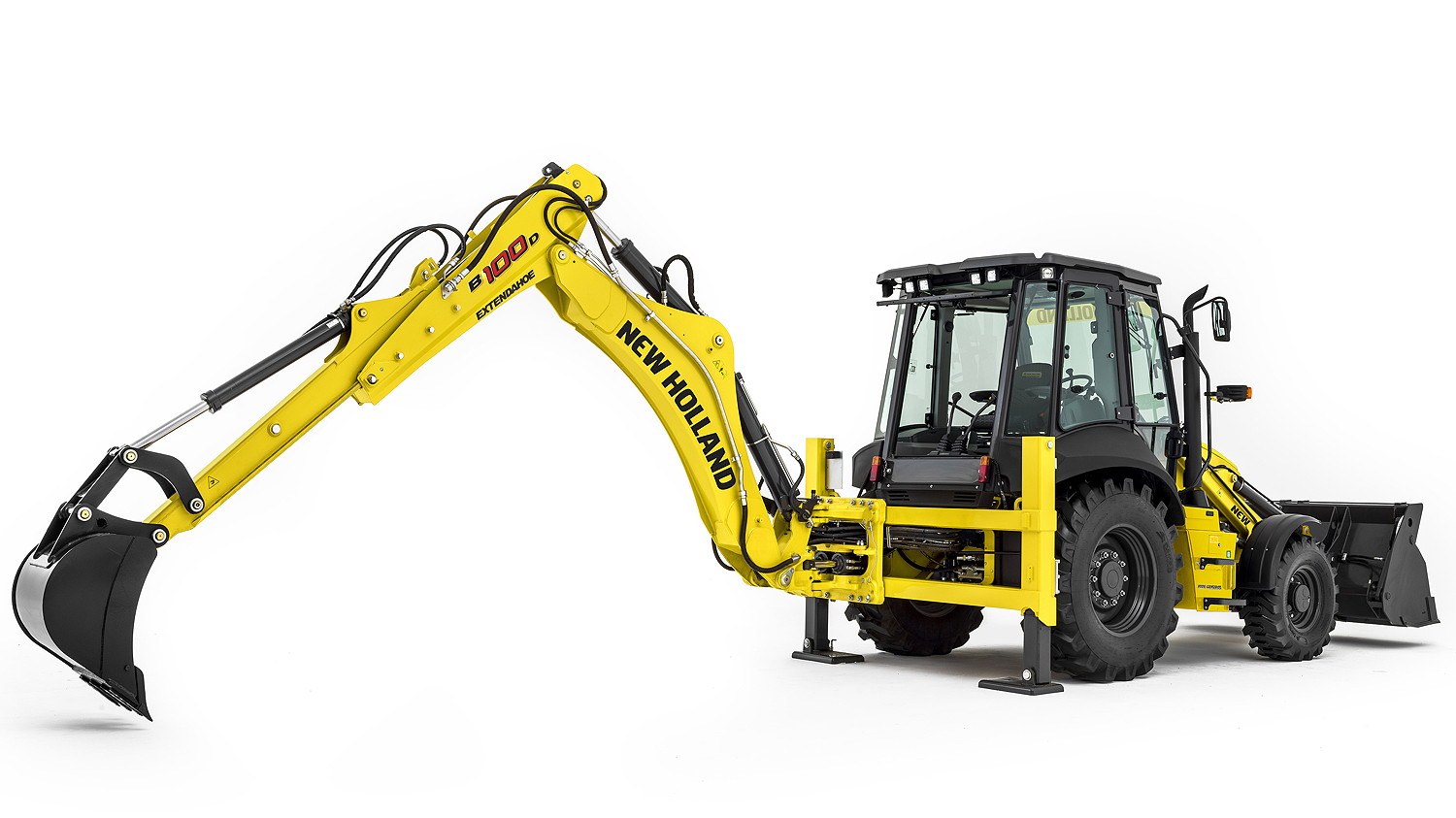 New Holland says its new D Series backhoe loaders combine the strength and the efficiency of a compact loader with the precision and the versatility of a mini excavator