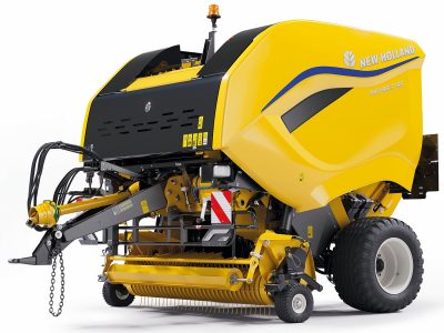 The New Holland Pro-Belt has a capacity of up to 30t/hr and can create straw bales with a density of 140kg/cubic metre