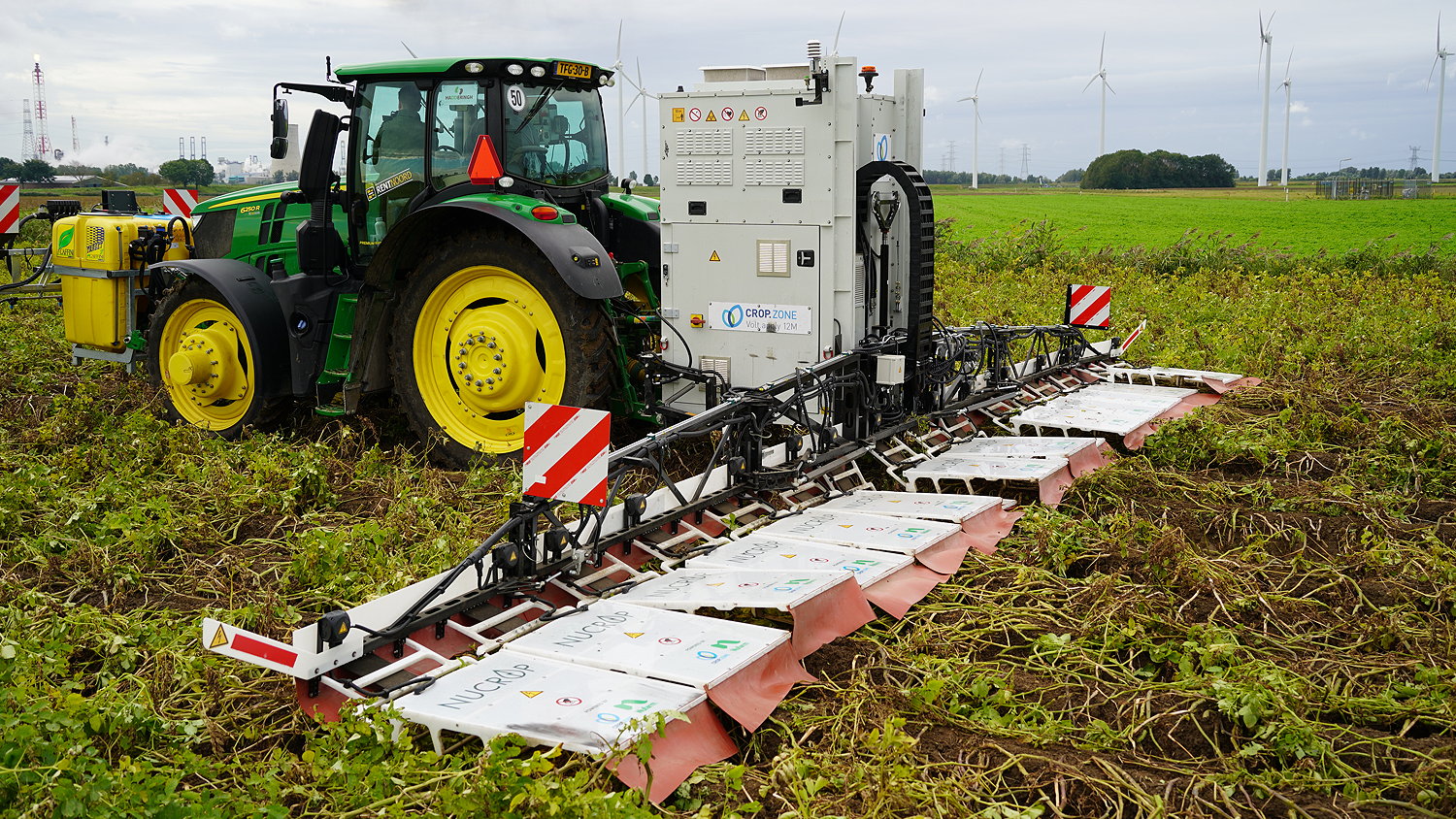 The Crop.Zone system uses an electric current to kill organic matter