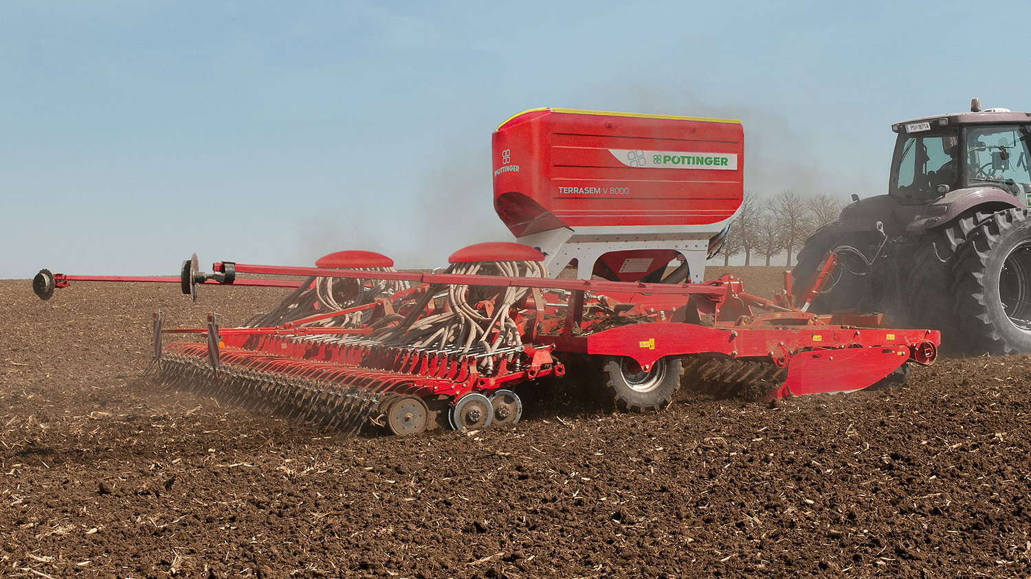 Pöttinger's new Terrasem V8000D seed drill has an 8m working width