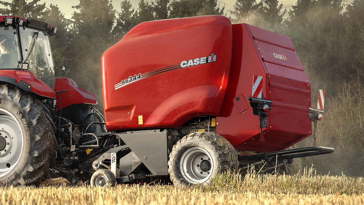 The updated Case IH RB344 round baler.