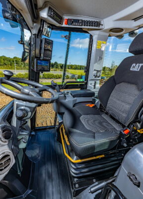 The next-generation Caterpillar 906, 907 and 908 wheeled loaders feature a new sealed and pressurised cab that improves the operator experience