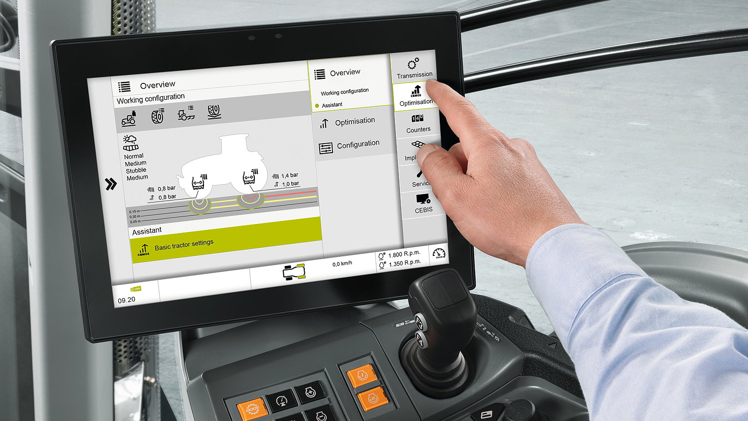 The Terranimo compaction risk model has now been integrated into Claas' Cemos interactive driver assistance and process optimisation system