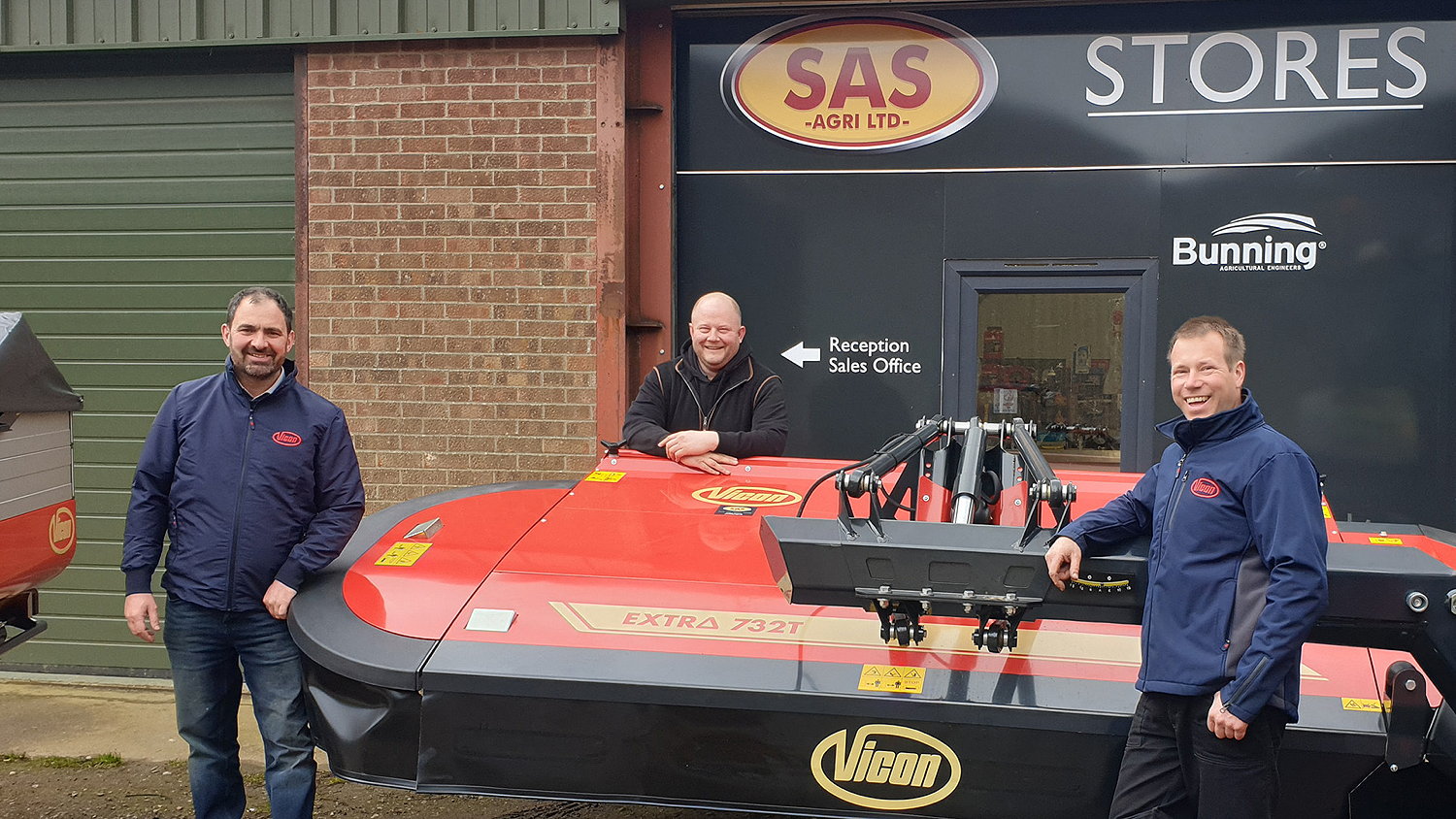 Pictured (from left) at SAS Agri are: salesman Dameon Leyt; dealer principal Richard Gay and service manager Tim Austin