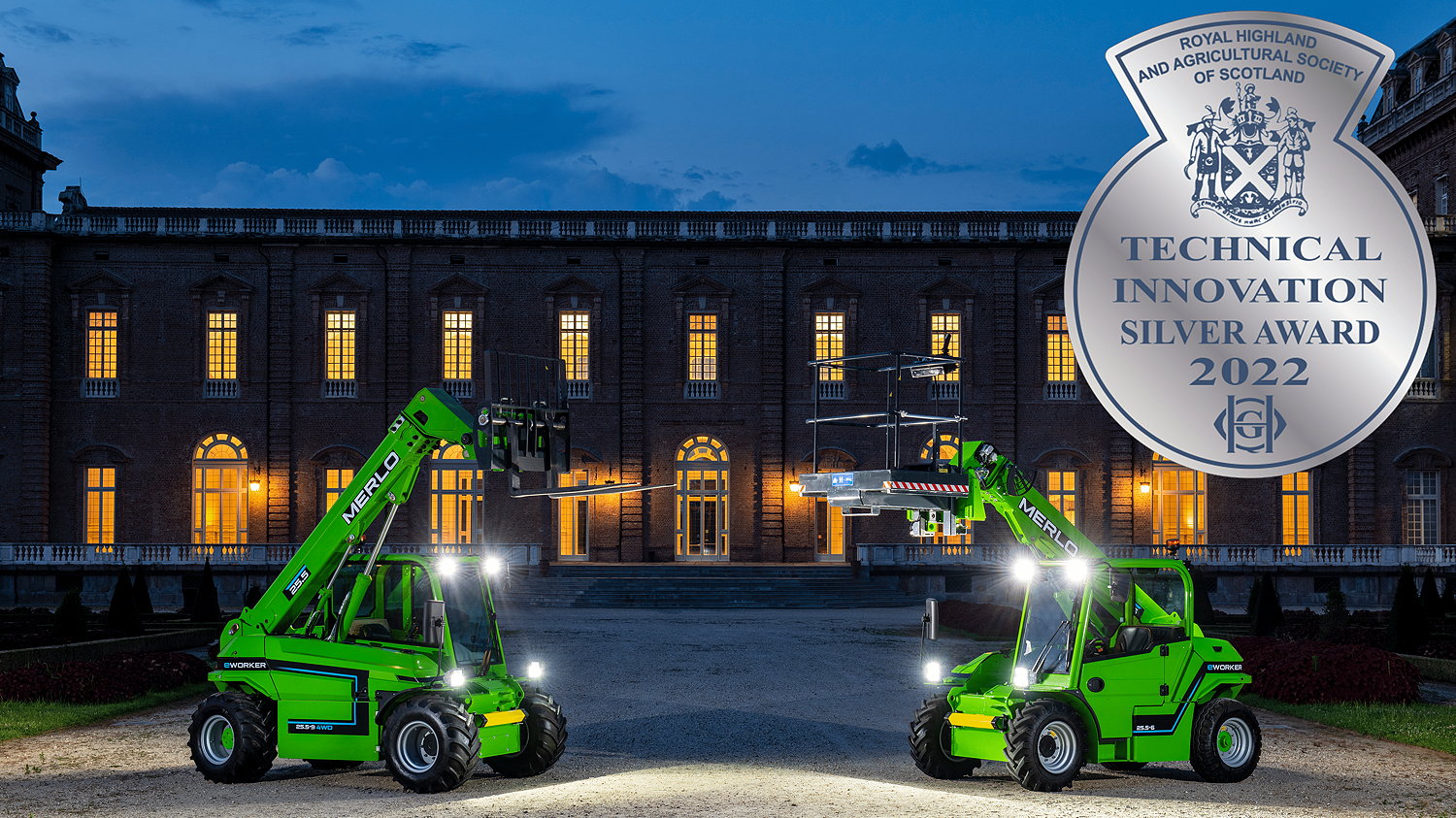 Merlo's electric eWorker telehandler has been awarded a silver medal for innovation by the RHASS