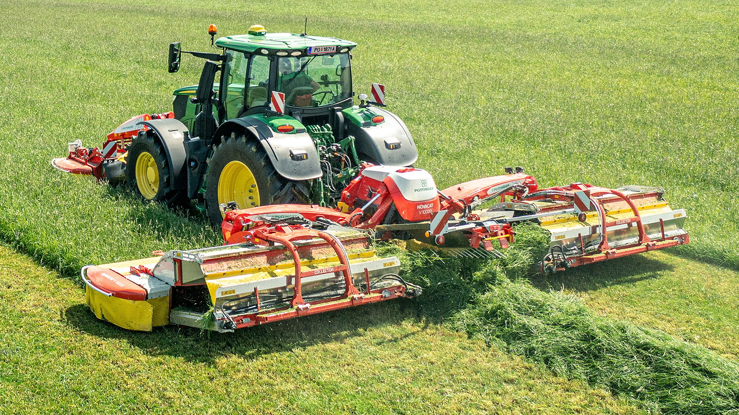 Pöttinger says its new Novacat V 10000 mower combination defines a new standard in mowing.