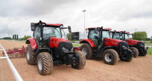 Southwell Racecourse's three new Case IH Maxxum 125 tractors.