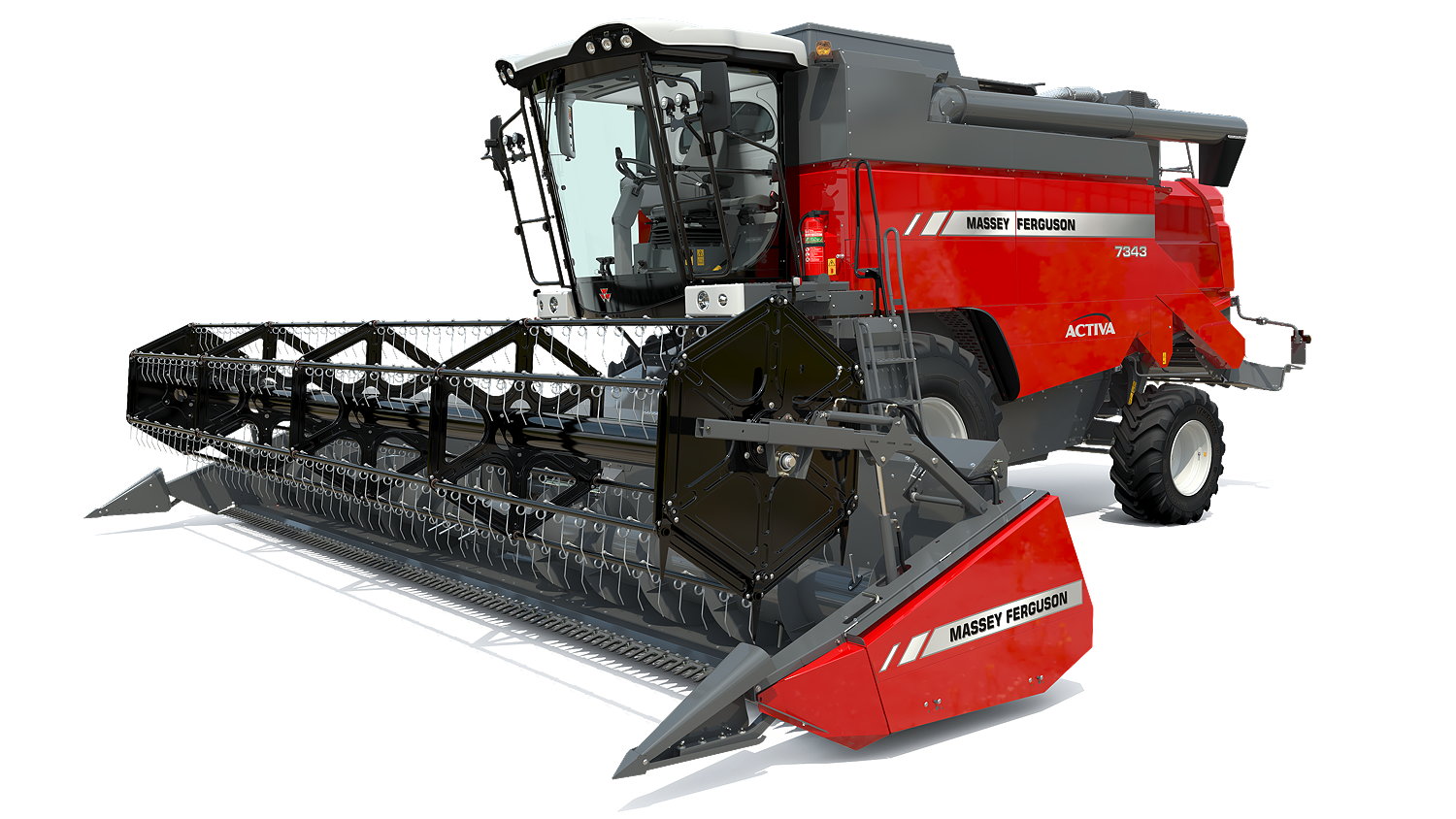 There are three models in Massey Ferguson's revised Activa five-straw-walker combine range.