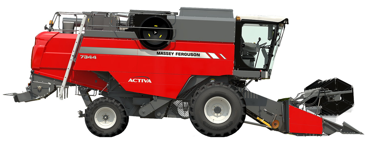 The 260hp MF Activa 7344 tops the five-straw-walker combine offering from Massey Ferguson.