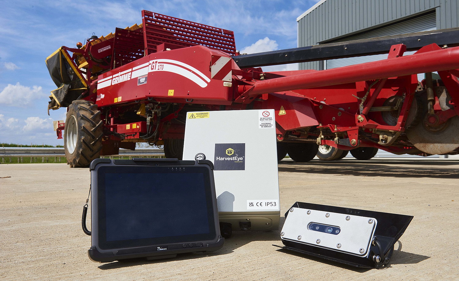 HarvestEye's system fits to existing harvesting equipment to provide live information as the crop is lifted.