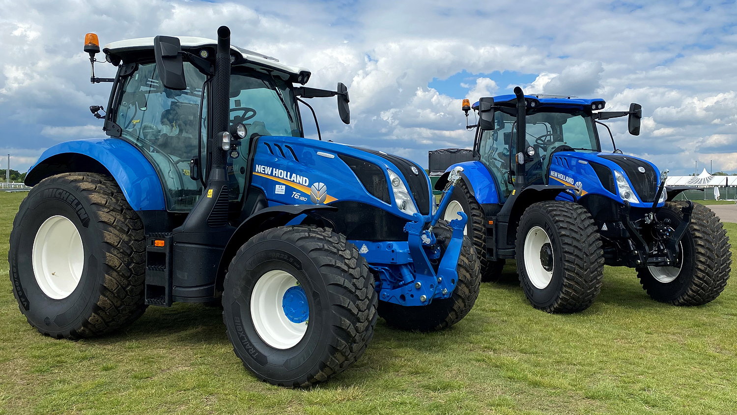 Chelmsford City Racecourse's two New Holland T6.180 tractors.