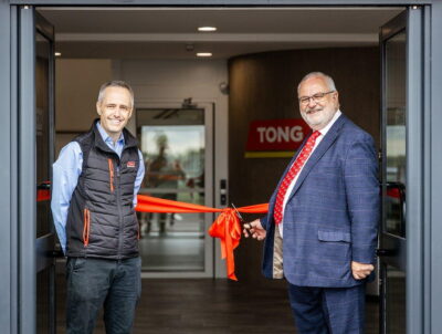 Edward Tong (left) and Charles Tong officially opened Tong Engineering's new Spilsby facility in July 2022.