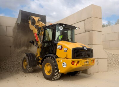 Caterpillar's new battery-powered prototypes also include the 906 compact wheeled loader.