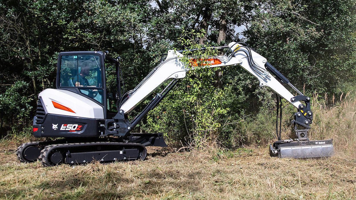 Bobcat's new Mechanical Pin Grabber coupling system can convert a mini-excavators into a tool-carriers, enabling the operator to quickly and easily switch between buckets and a wide range of other attachments.