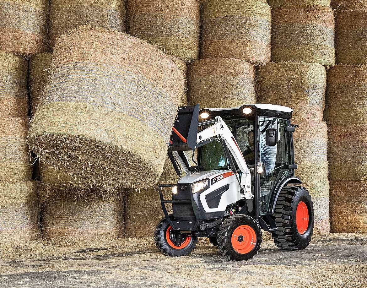 The new Bobcat CT2535 compact tractor has a power output of 35hp and comes with four-wheel drive as standard.