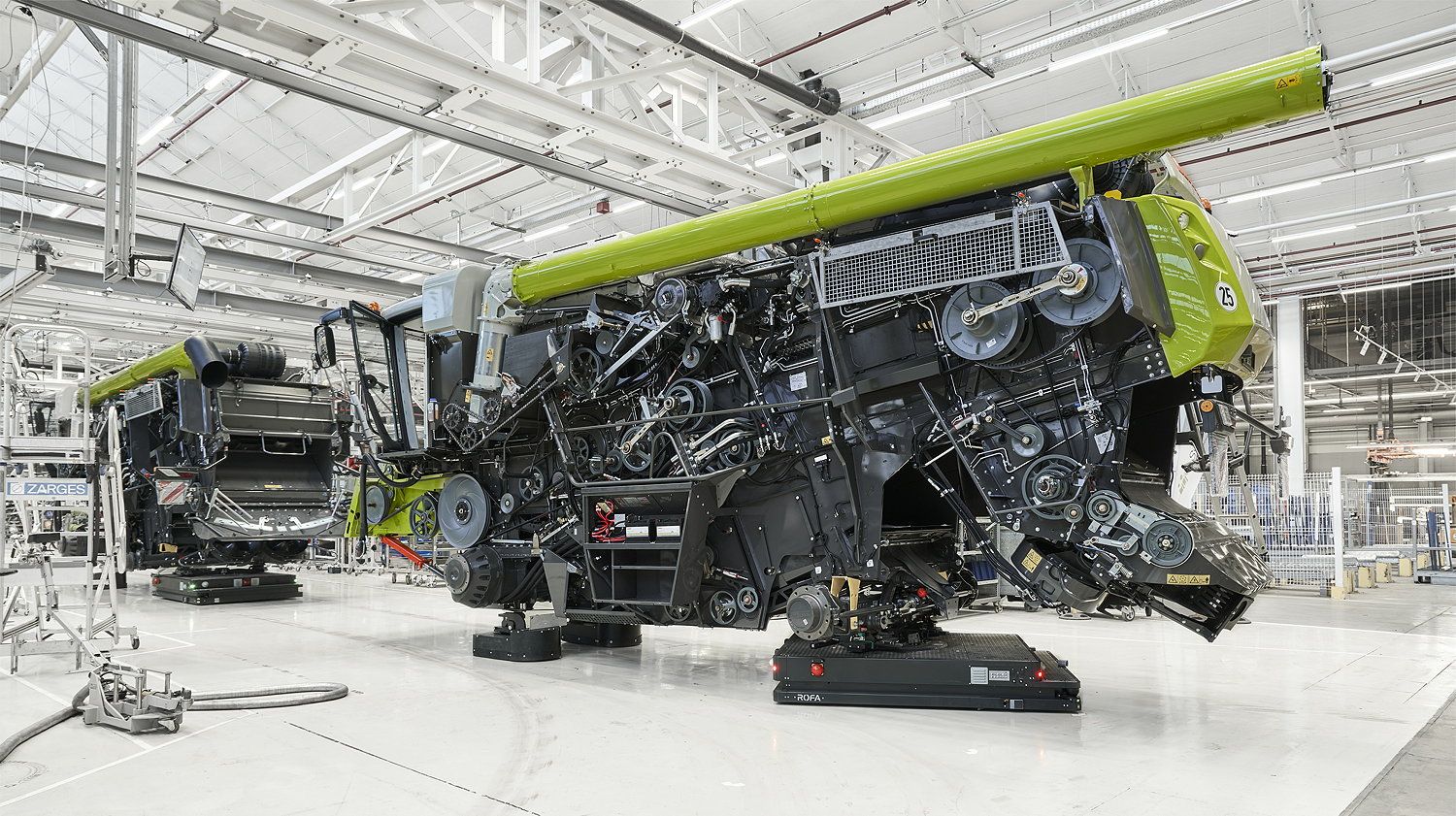 A major investment at its Harsewinkel plant means Claas can now produce both Lexion and Trion combines on the same assembly line. 