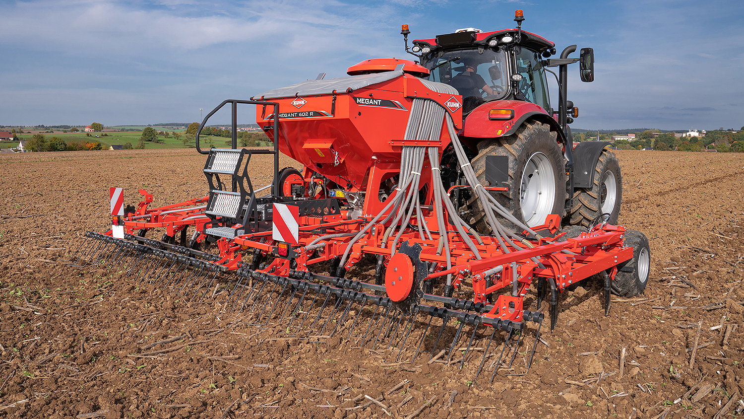 The new lightweight Kuhn Megant 602R drill can be operated by tractors with just 150hp.