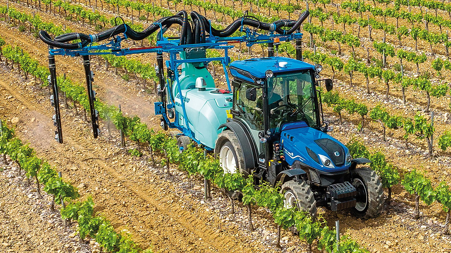 New Holland's new T4120F tractor features the improved VisionView cab.