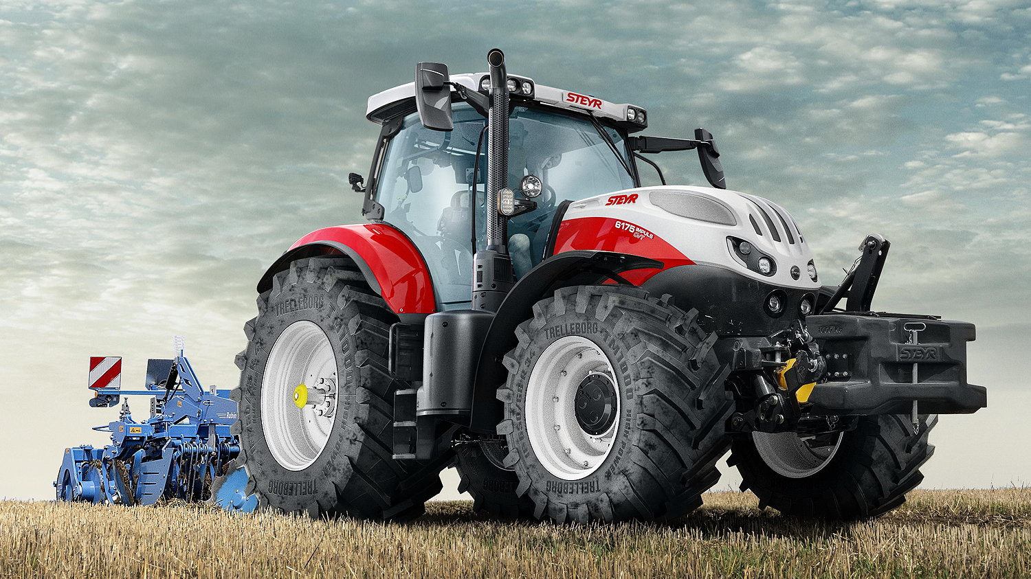 Steyr's 6175 Impuls CVT is one of the models that gains a new tablet-like control terminal for 2023.