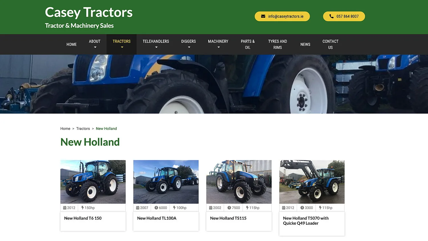 Casey Tractors is now representing New Holland in Ireland's Midlands.