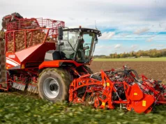 Grimme's new Rexor 6200 self-propelled sugar beet harvester.