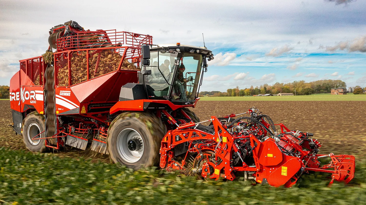 Grimme's new Rexor 6200 self-propelled sugar beet harvester.